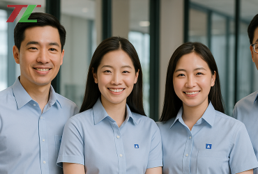 May đồng phục sơ mi tại Long An