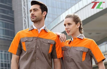 Đồng phục bảo hộ màu nâu phối cam