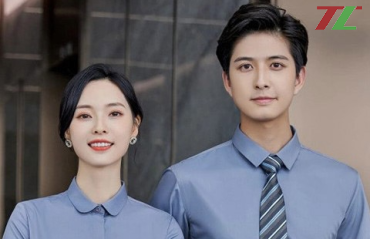 Đồng phục sơ mi tay ngắn màu xanh